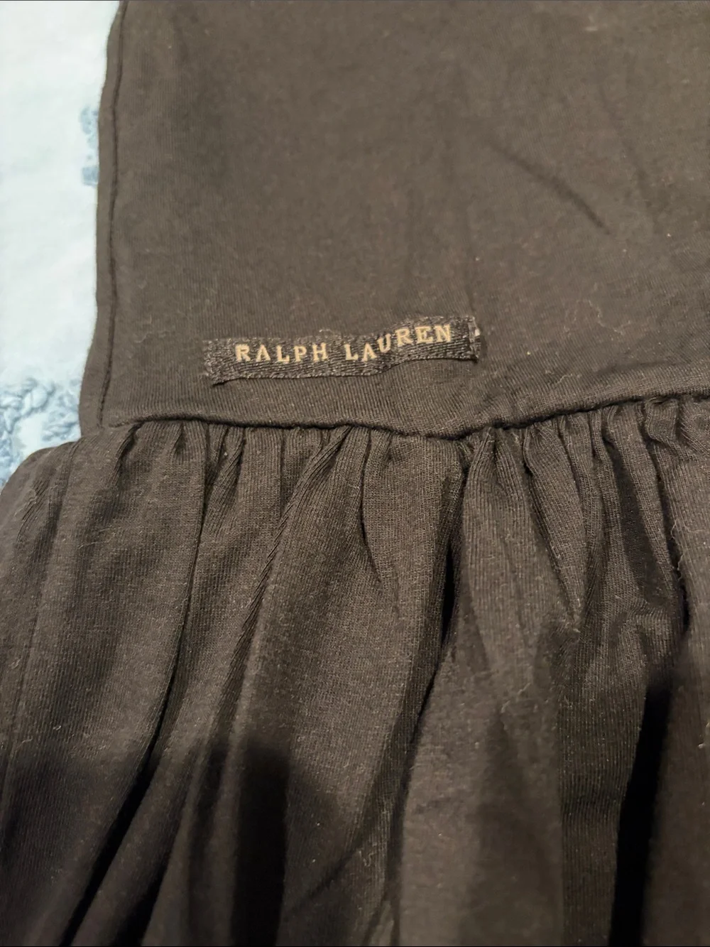 Ralph Lauren Black Sleeveless Tank Bubble-Hem Dress
